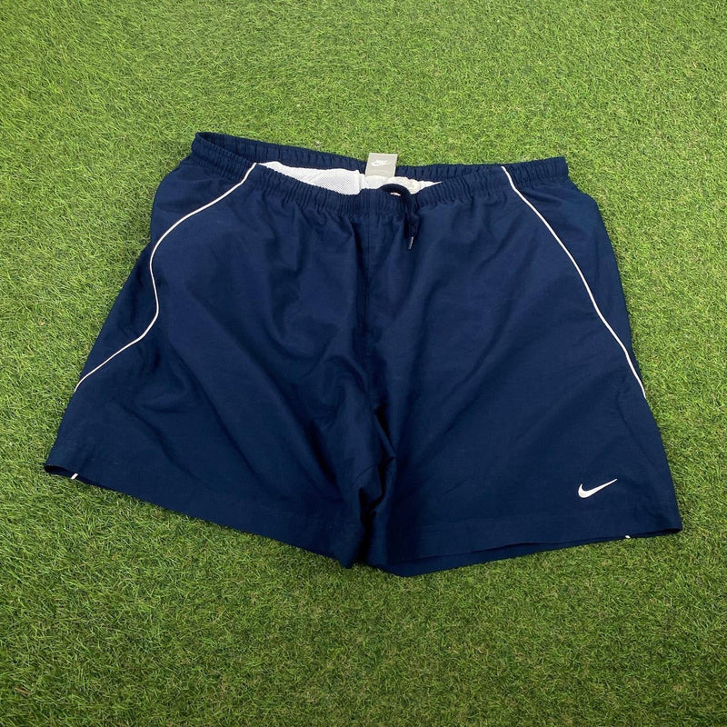 Vintage Nike Piping Shorts Blue XXL