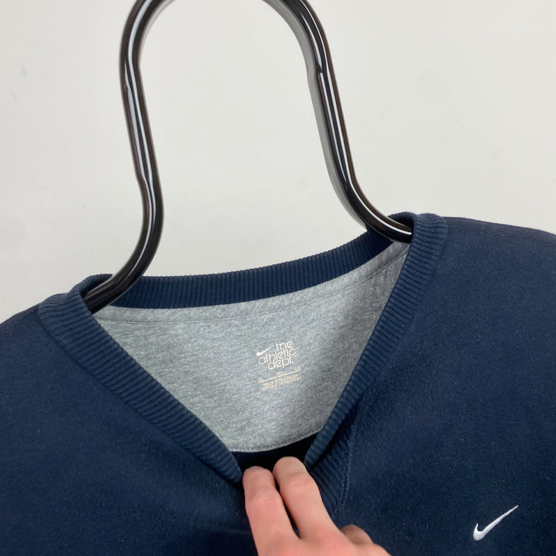 Vintage Nike Heavyweight Sweatshirt Blue XL