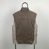 Vintage Nike ACG Puffer Gilet Jacket Brown Medium