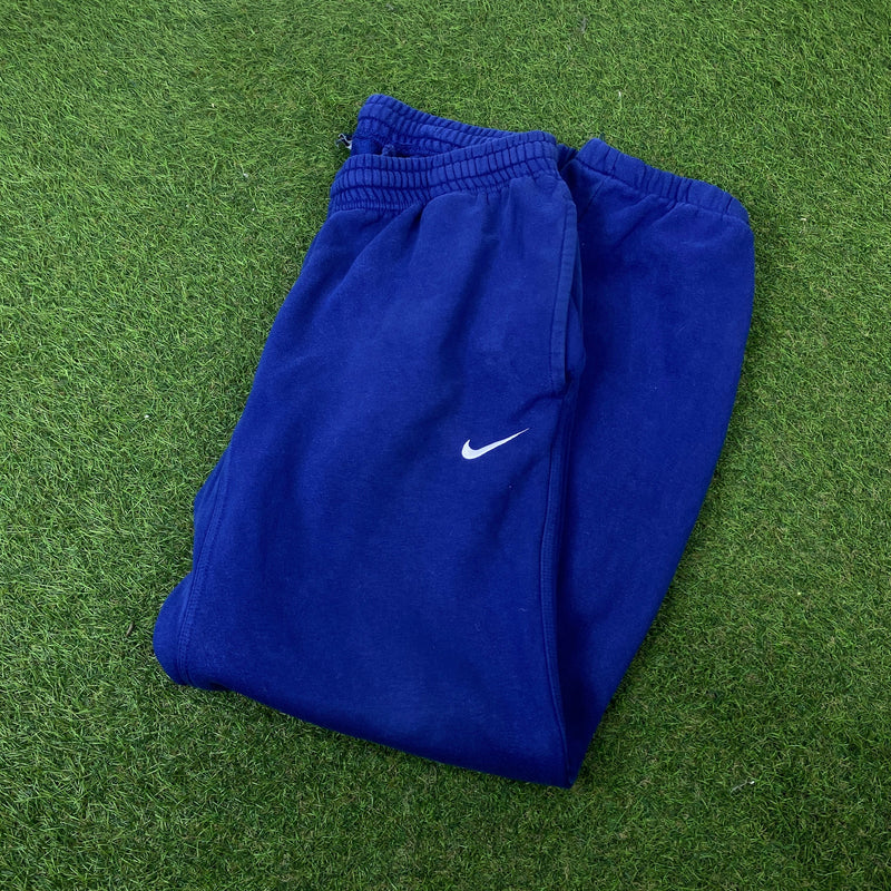 Vintage Nike Cotton Joggers Blue Medium