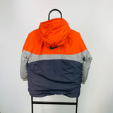 Vintage Nike Reversible Fleece Puffer Jacket Orange XS