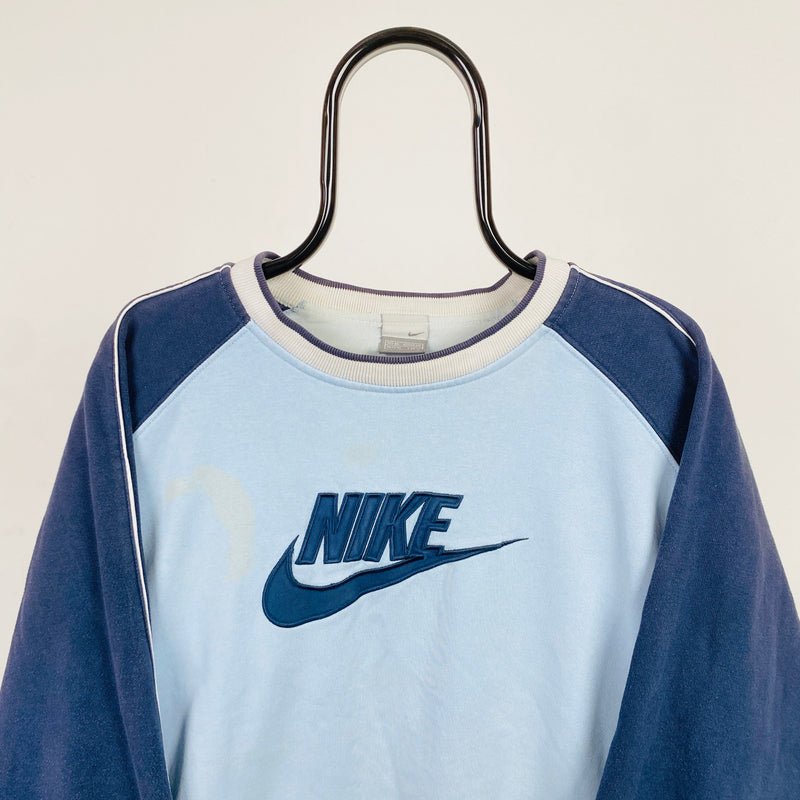 Vintage Nike Sweatshirt Blue Medium