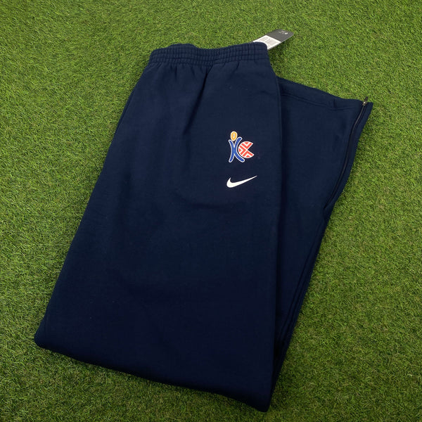 Vintage Nike Cotton Joggers Blue XXL