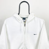 Vintage Nike Zip Hoodie White Large