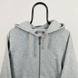 Vintage Nike Heavyweight Zip Hoodie Grey Large