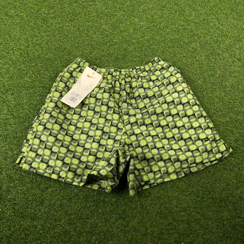 Vintage Nike Wavey Shorts Green XS