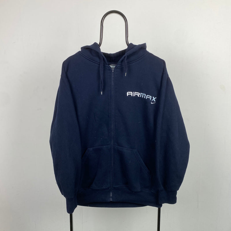 Vintage Nike Air Max Zip Hoodie Blue Medium