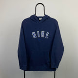 Vintage Nike Hoodie Blue Large