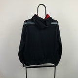 Vintage Nike Centre Swoosh Hoodie Black Medium