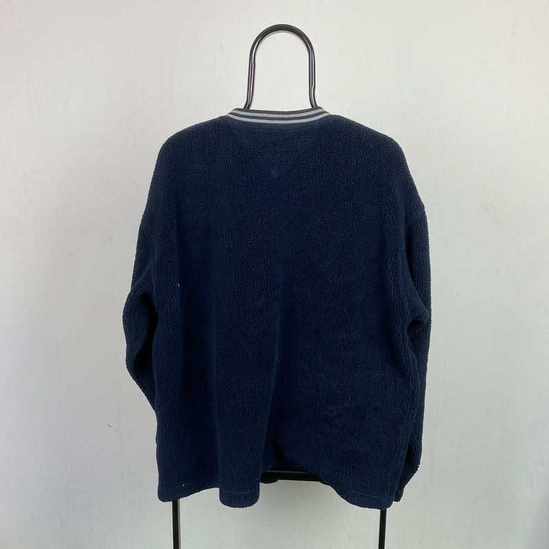 Retro Tommy Hilfiger Fleece Sweatshirt Blue Large