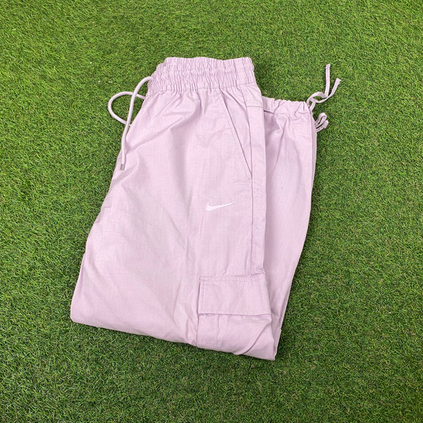 Vintage Nike Cargo Trousers Joggers Pink Medium