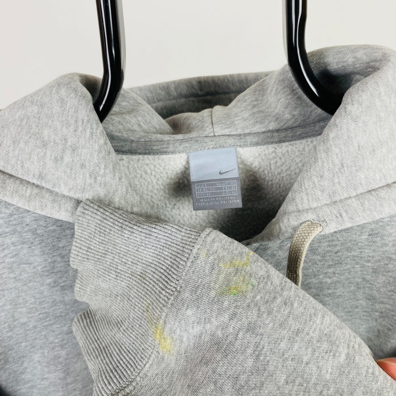 Vintage Nike Heavyweight Zip Hoodie Grey Large