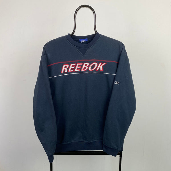 Retro Reebok Sweatshirt Blue Small