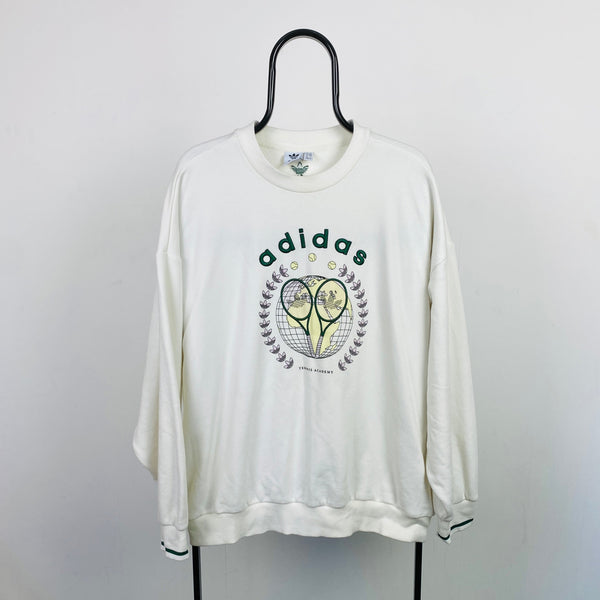 Vintage Adidas Sweatshirt White Large