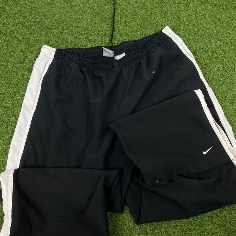 Vintage Nike Piping Joggers Black XL