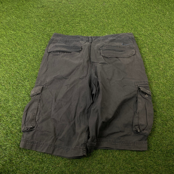 Vintage Nike Cargo Shorts Grey Medium