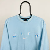 Vintage Nike Sweatshirt Baby Blue Medium