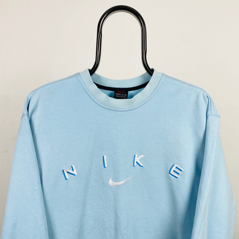 Vintage Nike Sweatshirt Baby Blue Medium