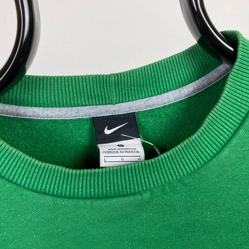 Vintage Nike Heavyweight Sweatshirt Green Large