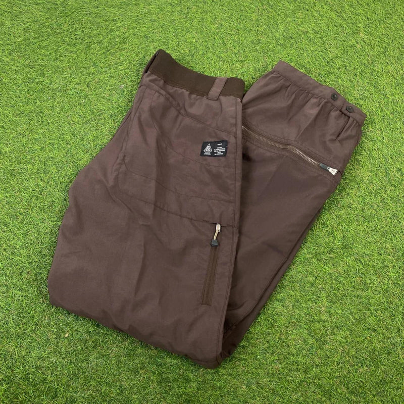 Vintage Nike ACG Zip Off Cargo Trousers Joggers Brown Large