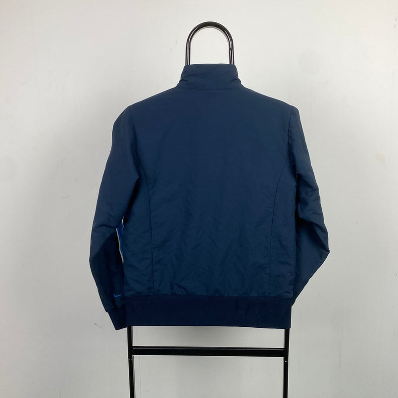 Vintage Nike Piping Windbreaker Jacket Blue Medium