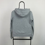 Vintage Nike Zip Hoodie Grey Medium