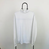 Vintage Nike Roll Neck Sweatshirt White Large