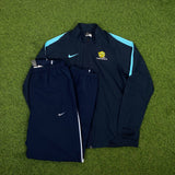 Vintage Nike Australia Tracksuit Jacket + Joggers Set Blue Large