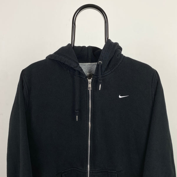 Vintage Nike Zip Hoodie Black Small