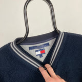 Retro Tommy Hilfiger Fleece Sweatshirt Blue Large