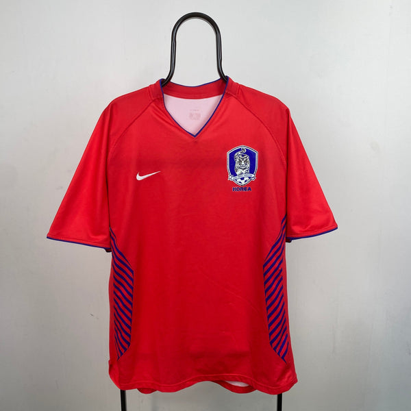 Vintage Nike South Korea Football Shirt T-Shirt Red XXL