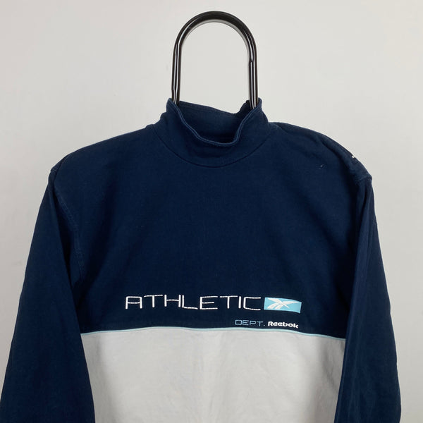 Retro Reebok Sidewinder Sweatshirt Blue Small