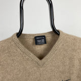 Vintage Nike Sweater Vest Sweatshirt Brown Large