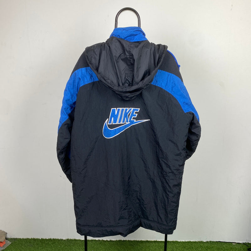 Vintage Nike Puffer Jacket Black Medium