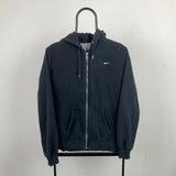 Vintage Nike Zip Hoodie Black Small