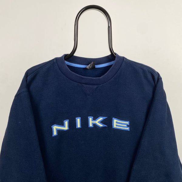 Vintage Nike Sweatshirt Blue Small