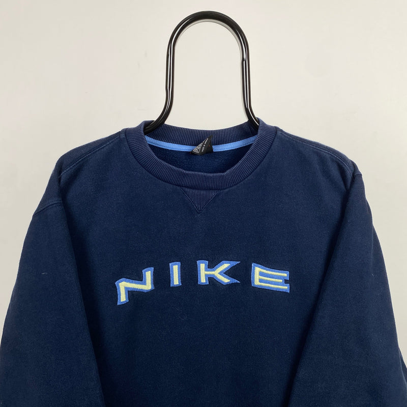 Vintage Nike Sweatshirt Blue Small