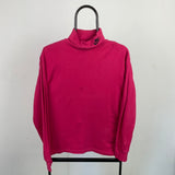 Vintage Nike Roll Neck Sweatshirt Pink Small