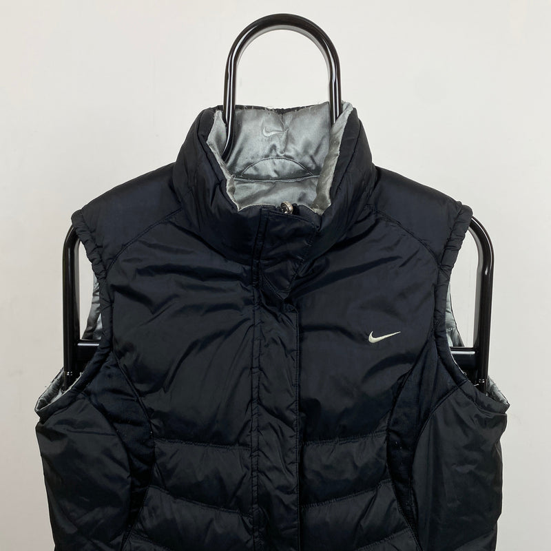 Vintage Nike Reversible Puffer Gilet Jacket Black Medium