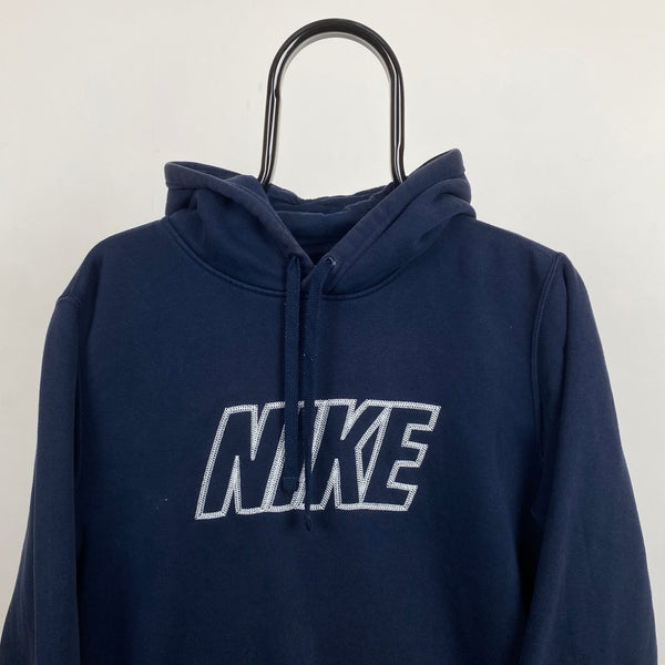 Vintage Nike Hoodie Blue Small