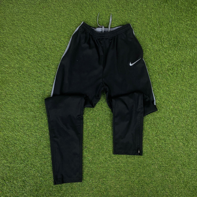 Vintage Nike Dri-Fit Tracksuit Jacket + Joggers Set Black Small