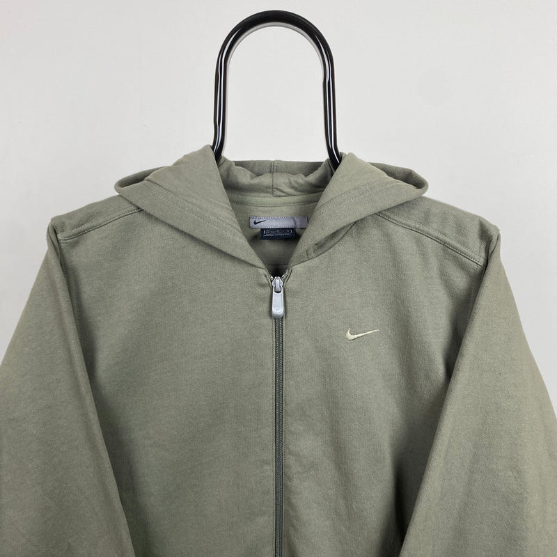 Vintage Nike Zip Hoodie Green XS