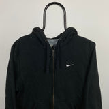 Vintage Nike Zip Hoodie Black Small