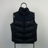 Vintage Nike Quilted Puffer Gilet Jacket Black XL