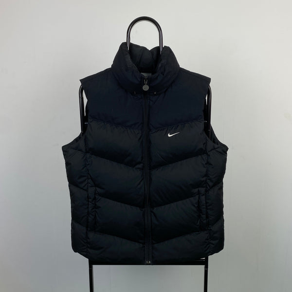 Vintage Nike Quilted Puffer Gilet Jacket Black XL