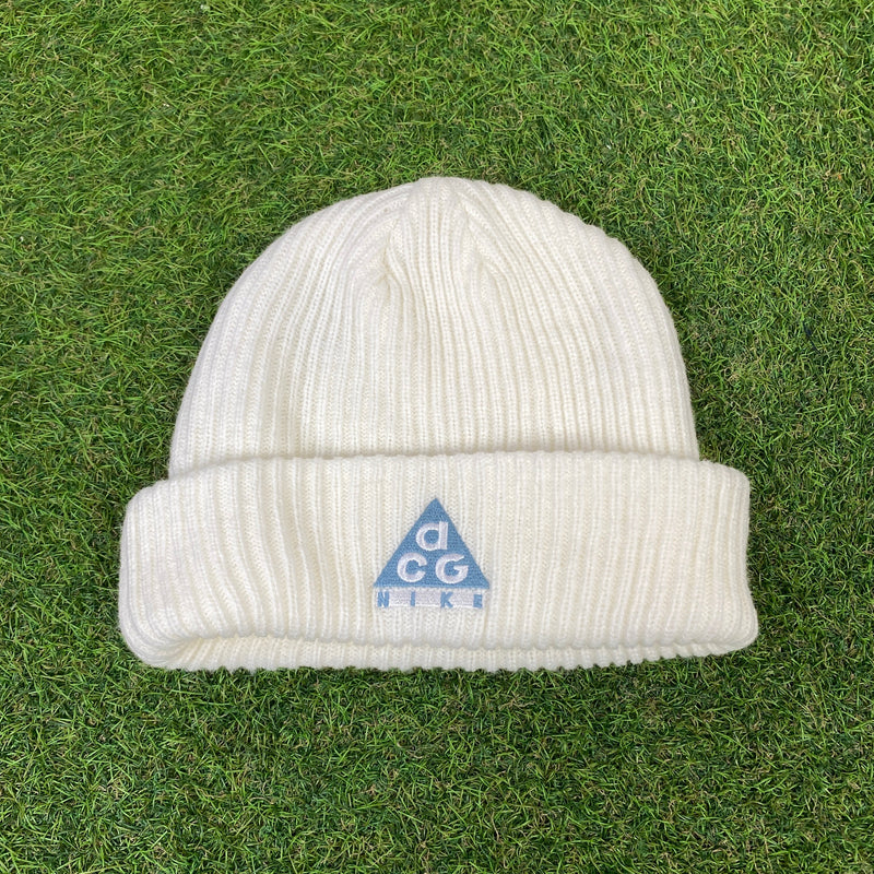 Vintage Nike ACG Beanie Hat White