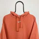 Vintage Nike Centre Swoosh Hoodie Pink XS