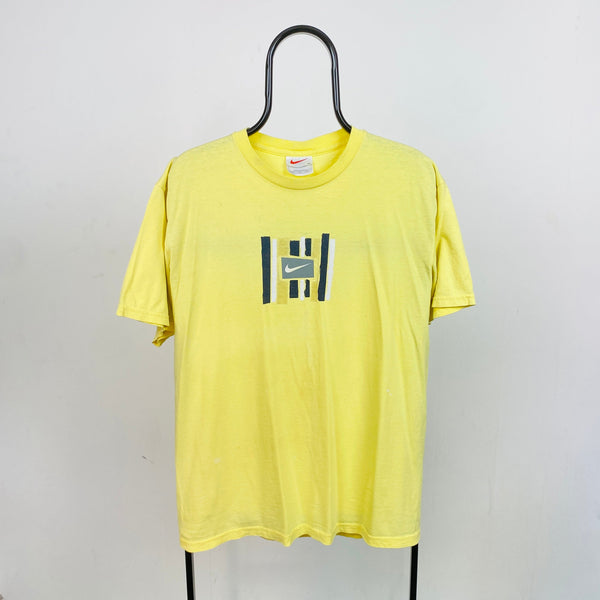 Vintage Nike Paint T-Shirt Yellow Medium