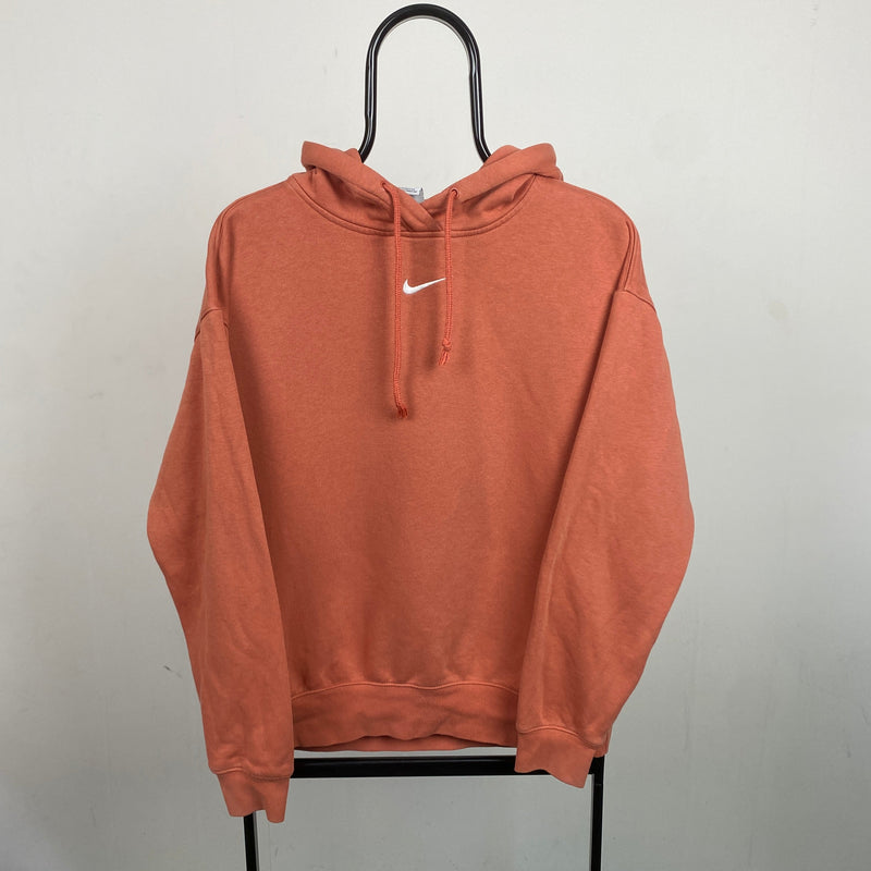 Vintage Nike Centre Swoosh Hoodie Pink XS