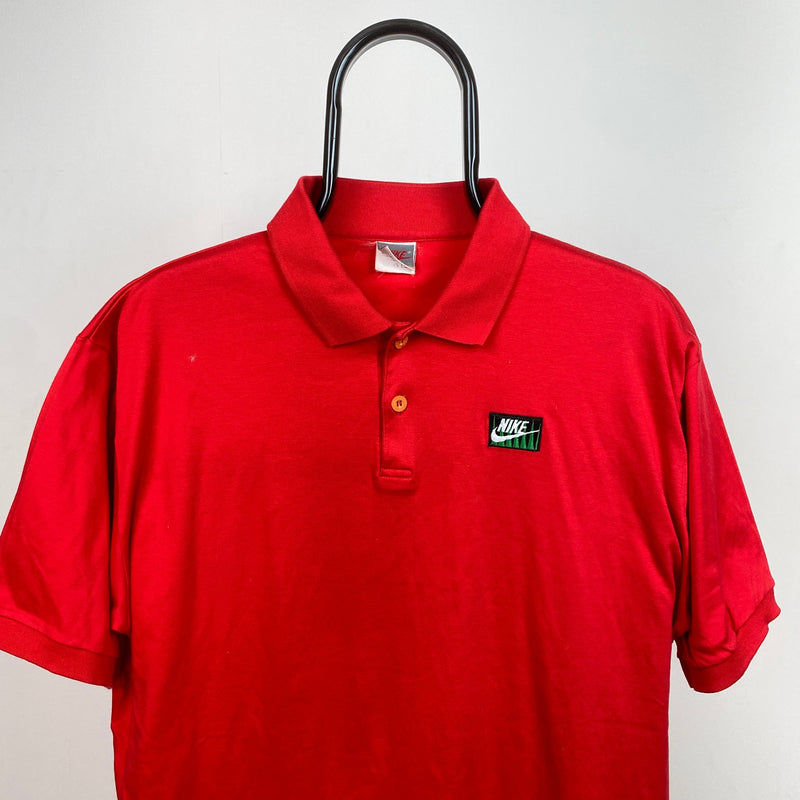 Vintage Nike Polo Shirt T-Shirt Red XL